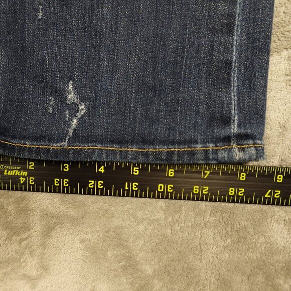 7 for all mankind jeans mid rise bootcut women's 27 blue denim - Picture 9 of 15